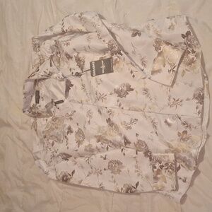 New men's medium floral dress shirt